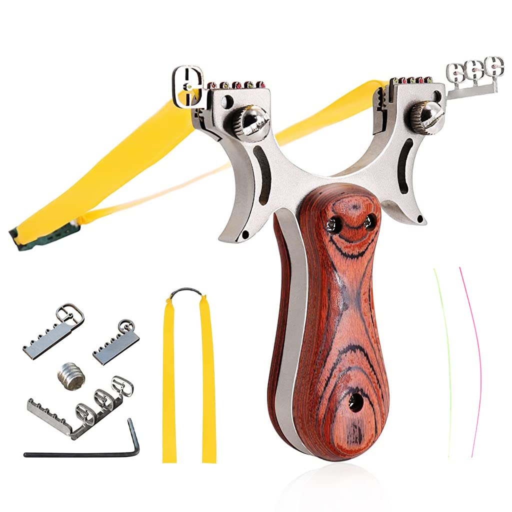 Proberos Slingshots Kit with 1.2mm Extra Thick Flat Bands, High Catapult for Adults Beginner Youth for Outdoor Games, Outdoor Toys Proberos Slingshots Kit with 1.2mm Extra Thick Flat Bands, High Catapult for Adults Beginner Youth for Outdoor Games, Outdoor Toys